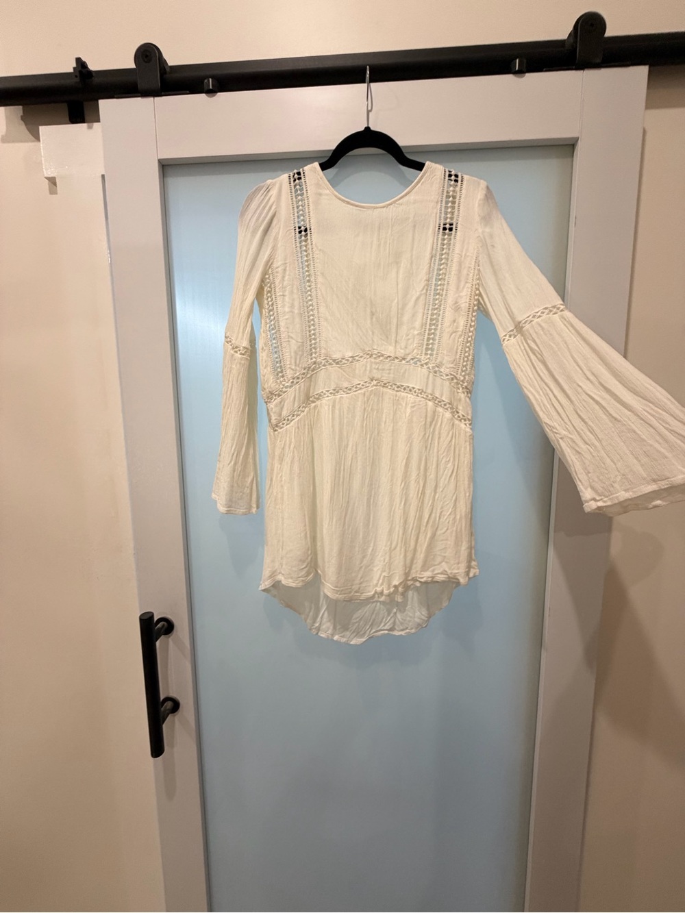 Free people Women’s Cream Boho Lace-Trim dress